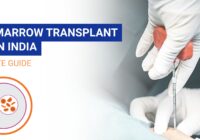 Doctors performing a bone marrow transplant in an advanced Indian hospital.